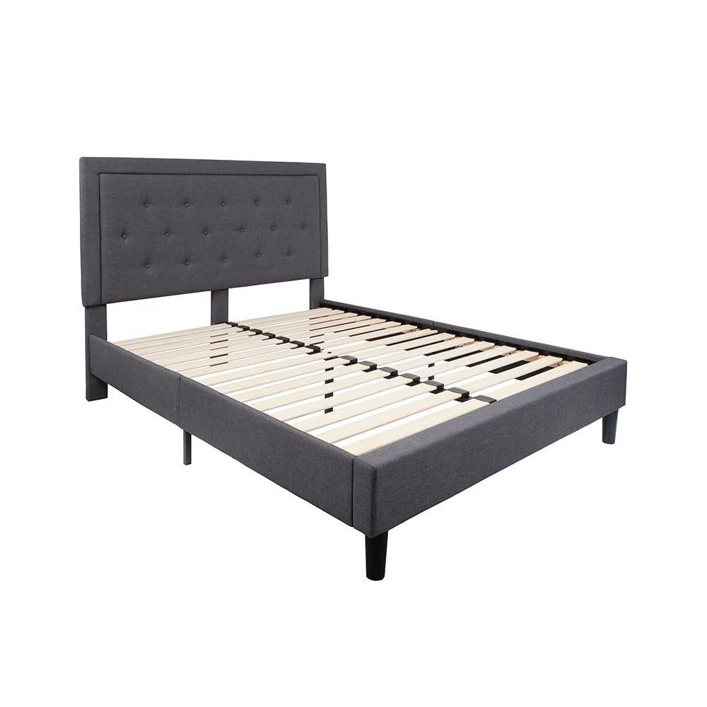 Queen Platform Bed | Queen Size Platform Bed Frame with Headboard