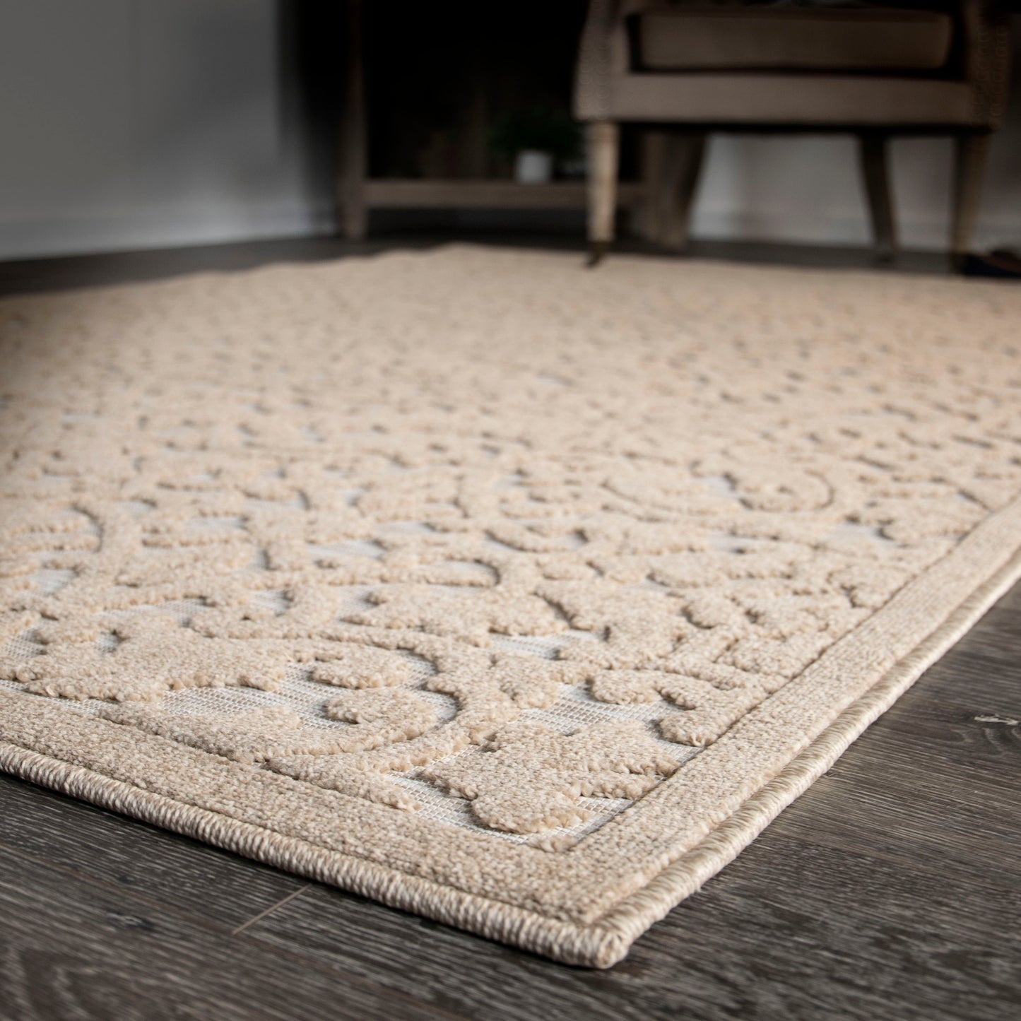 Orian Boucle' Biscay Driftwood 93"X130"