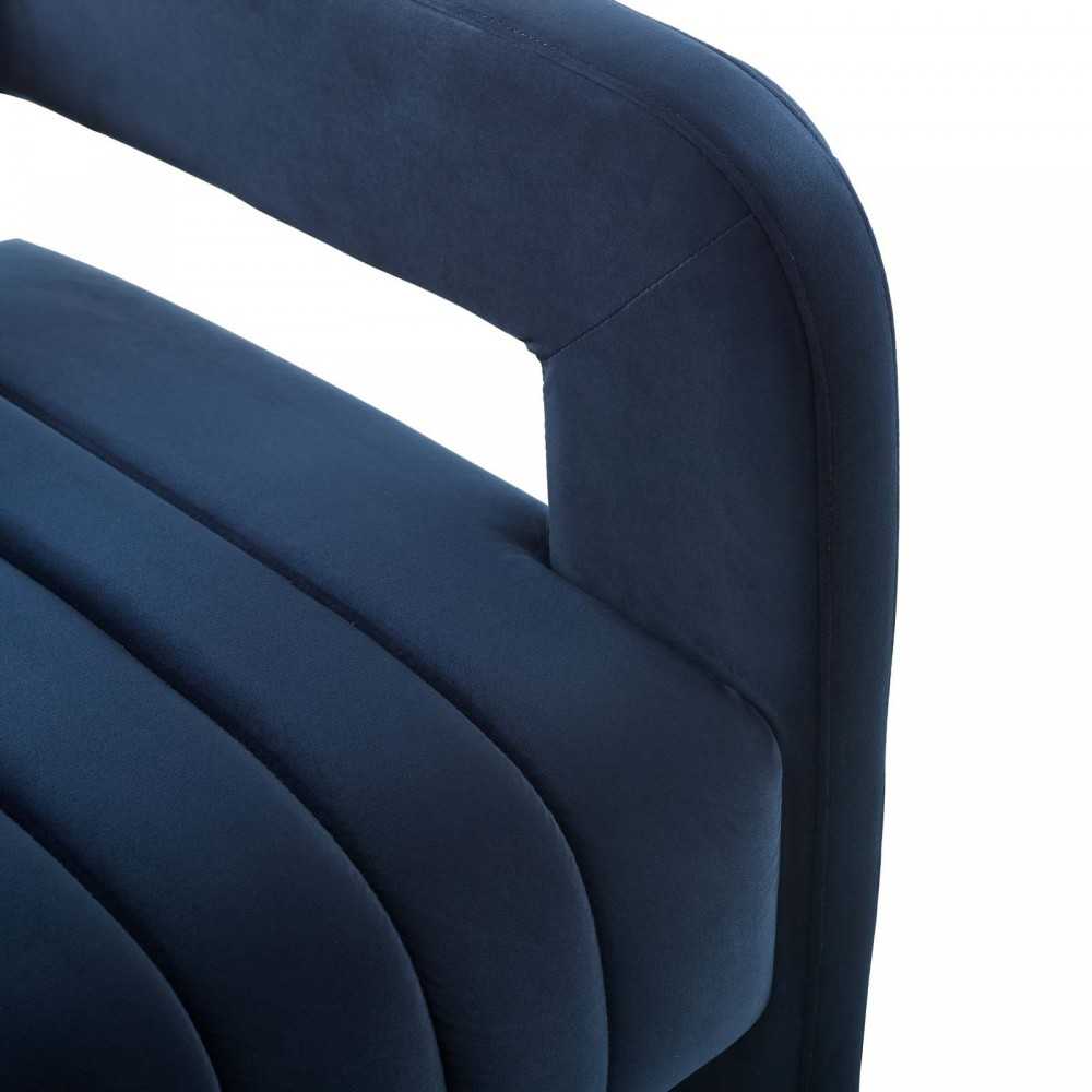 Range Tufted Performance Velvet Accent Armchair, Midnight Blue