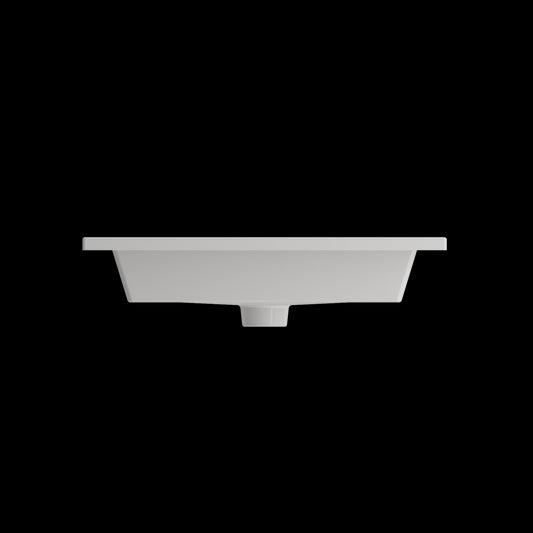 Ravenna Wall-Mounted Sink Fireclay 24.5 in. 3-Hole with Overflow in White