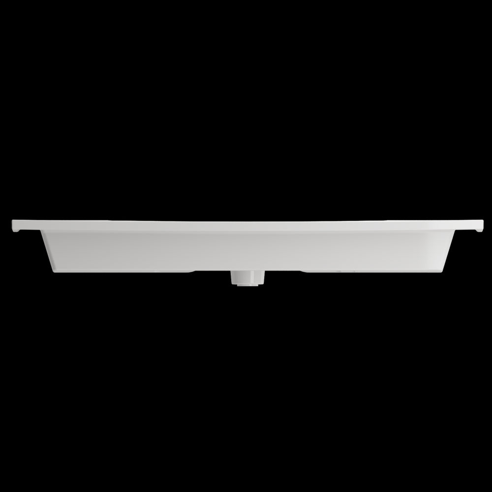 Ravenna Wall-Mounted Sink Fireclay 40.5 in. 3-Hole with Overflow in White