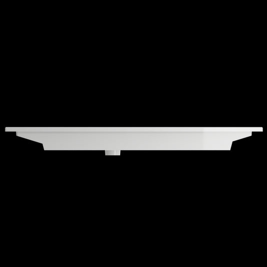 Ravenna Wall-Mounted Sink Fireclay 47.5 in. 1-Hole with Overflow in White