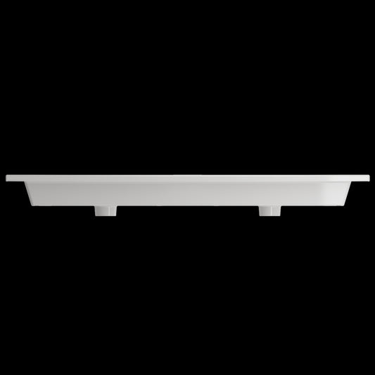 Ravenna Wall-Mounted Sink Fireclay 48 in. Double Bowl in White