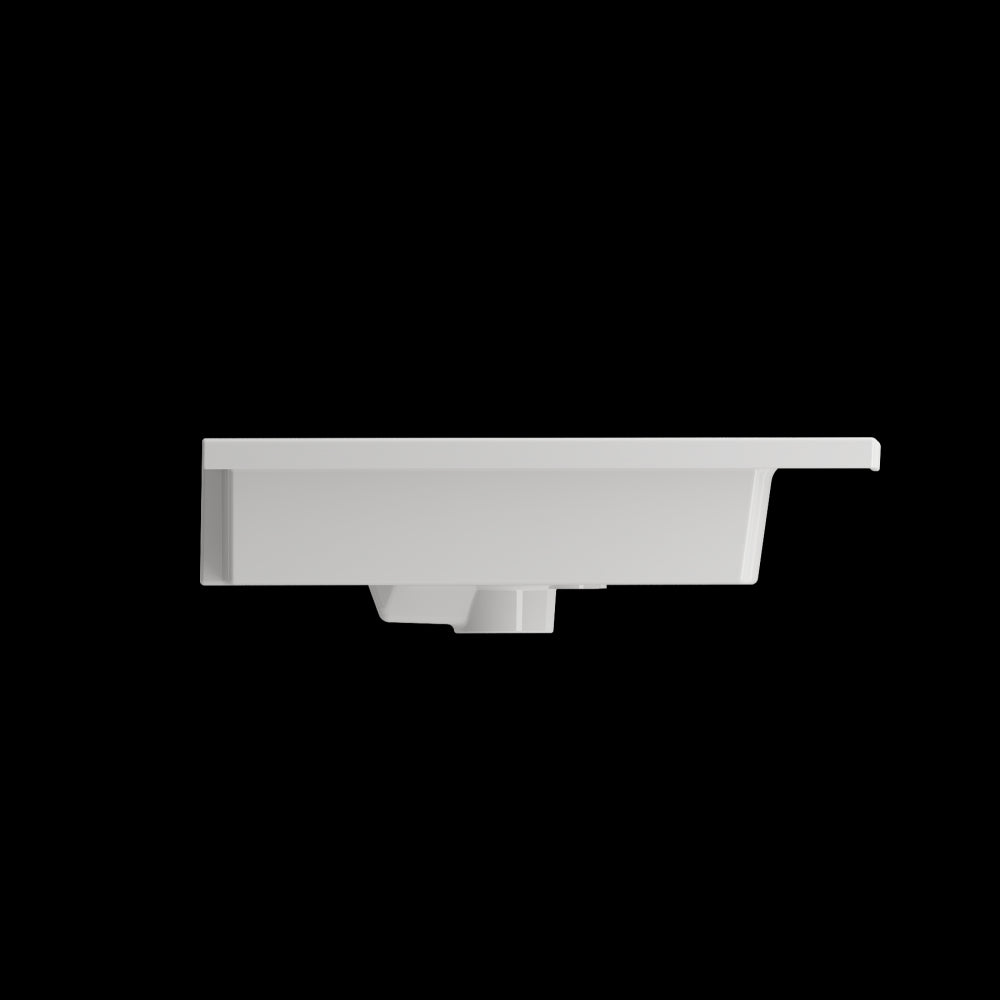 Ravenna Wall-Mounted Sink Fireclay 48 in. Double Bowl in White