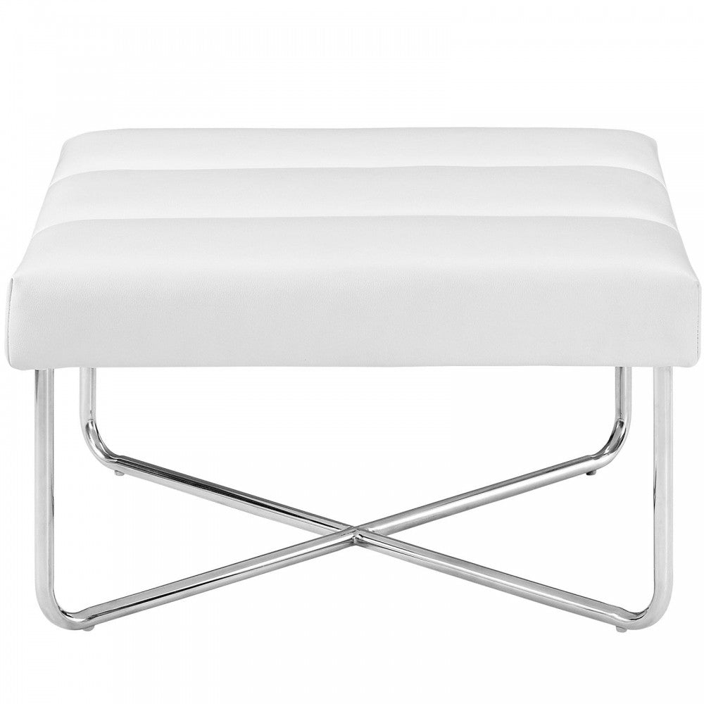 Reach Upholstered Vinyl Ottoman