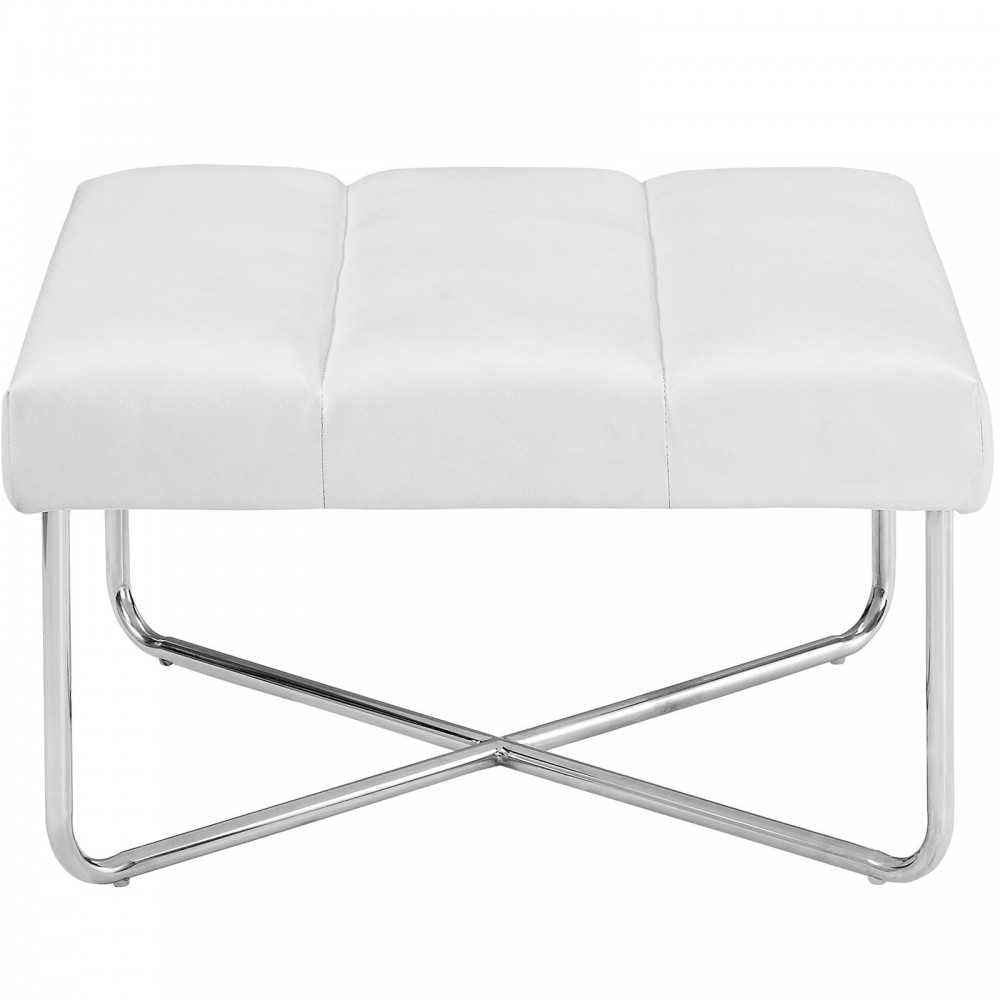 Reach Upholstered Vinyl Ottoman