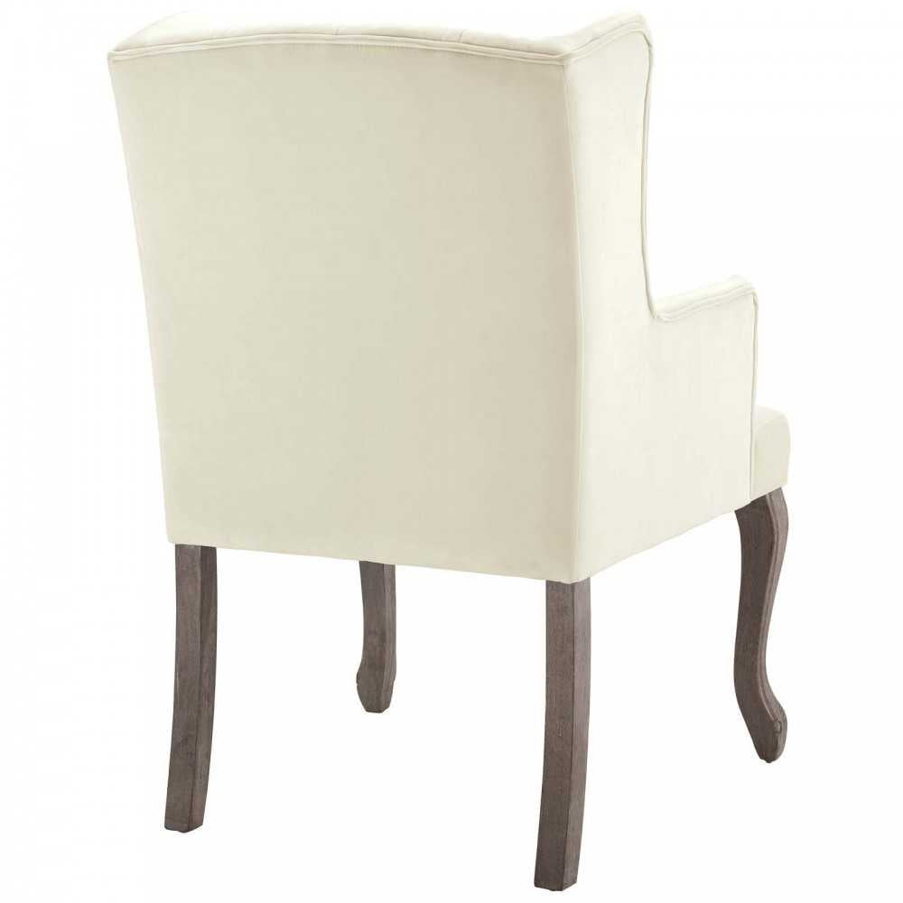 Realm Armchair Performance Velvet Set of 2, Ivory