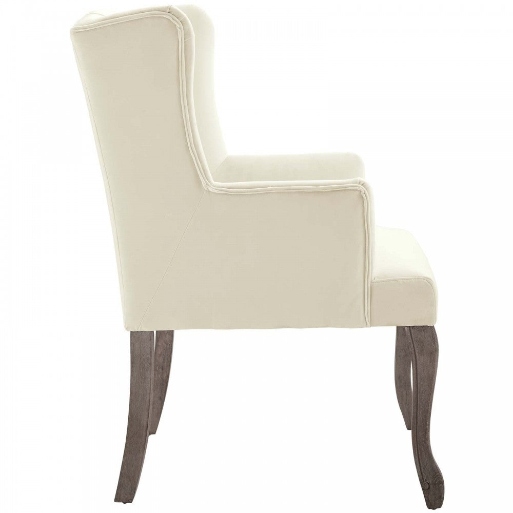 Realm Armchair Performance Velvet Set of 2, Ivory