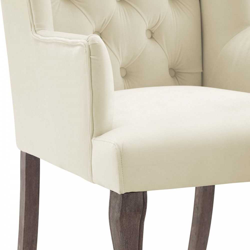 Realm Armchair Performance Velvet Set of 2, Ivory