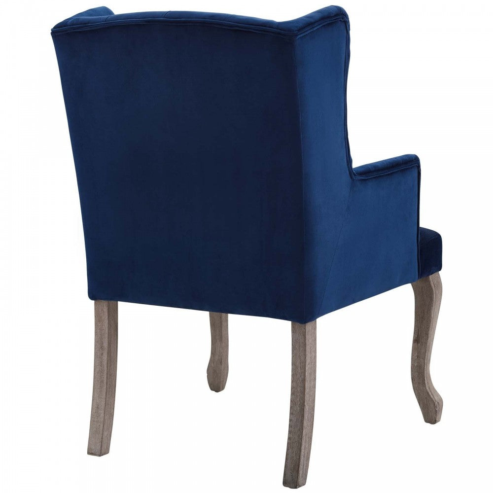 Realm Armchair Performance Velvet Set of 2, Navy