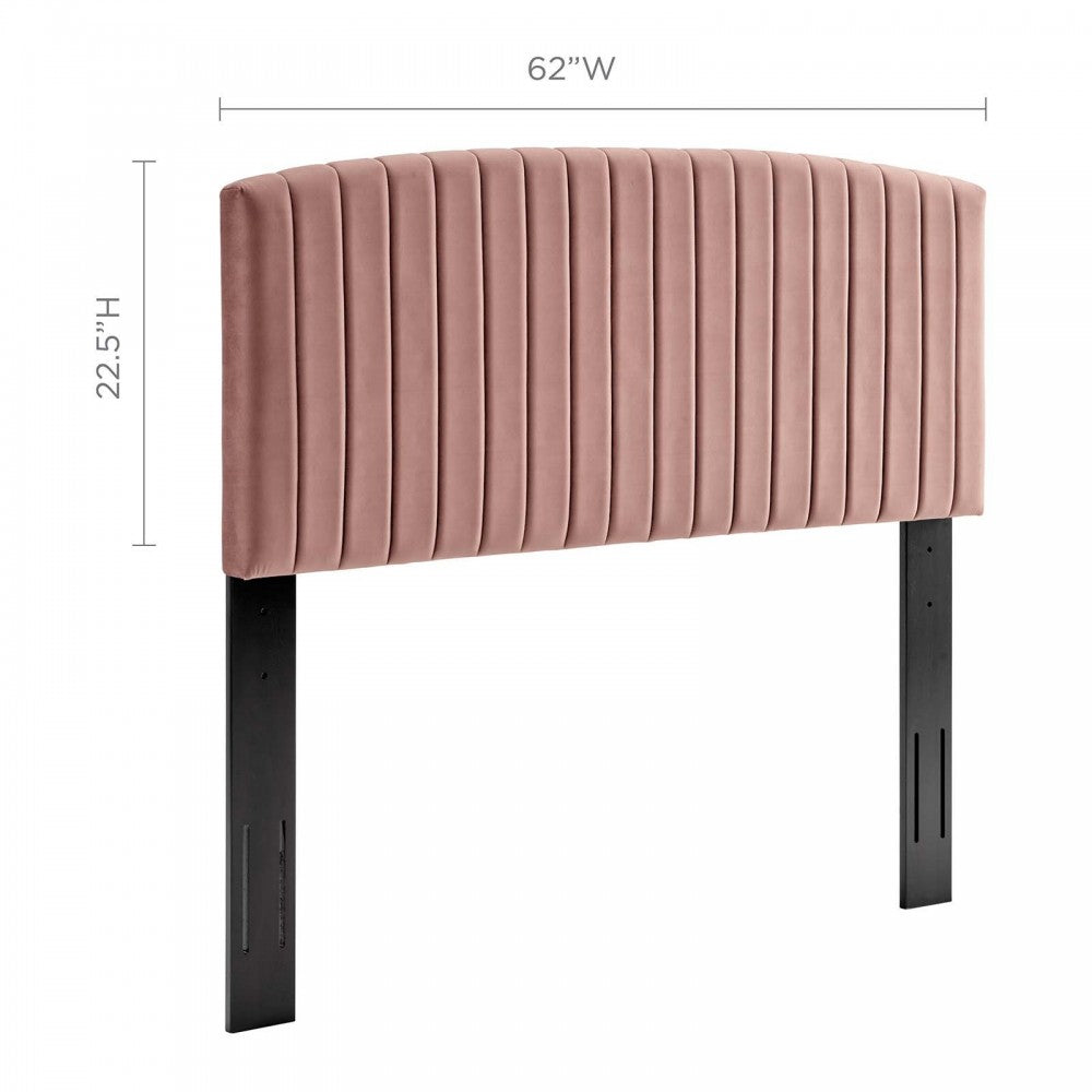 Rebecca Performance Velvet Full / Queen Headboard, Dusty Rose