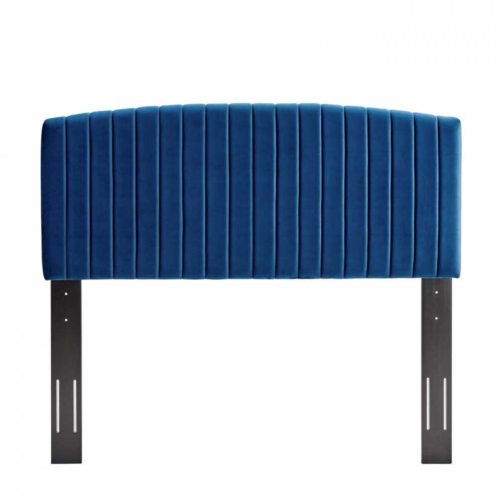 Rebecca Performance Velvet King / California King Headboard, Navy