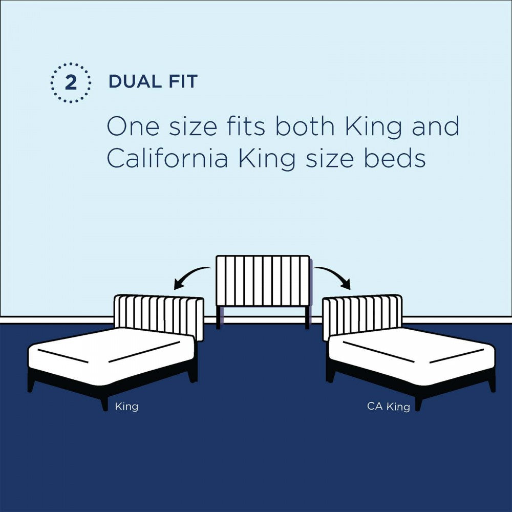 Rebecca Performance Velvet King / California King Headboard, Navy