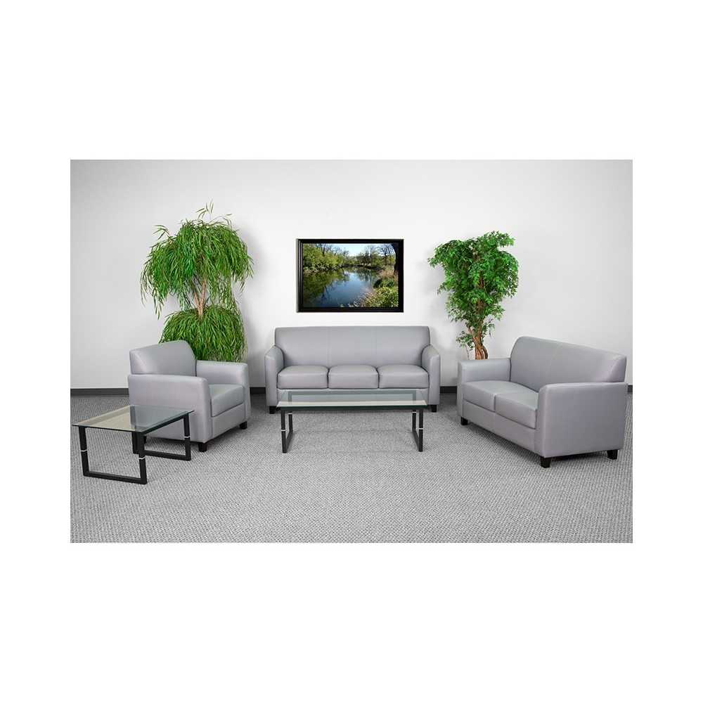 Reception Set in Gray LeatherSoft
