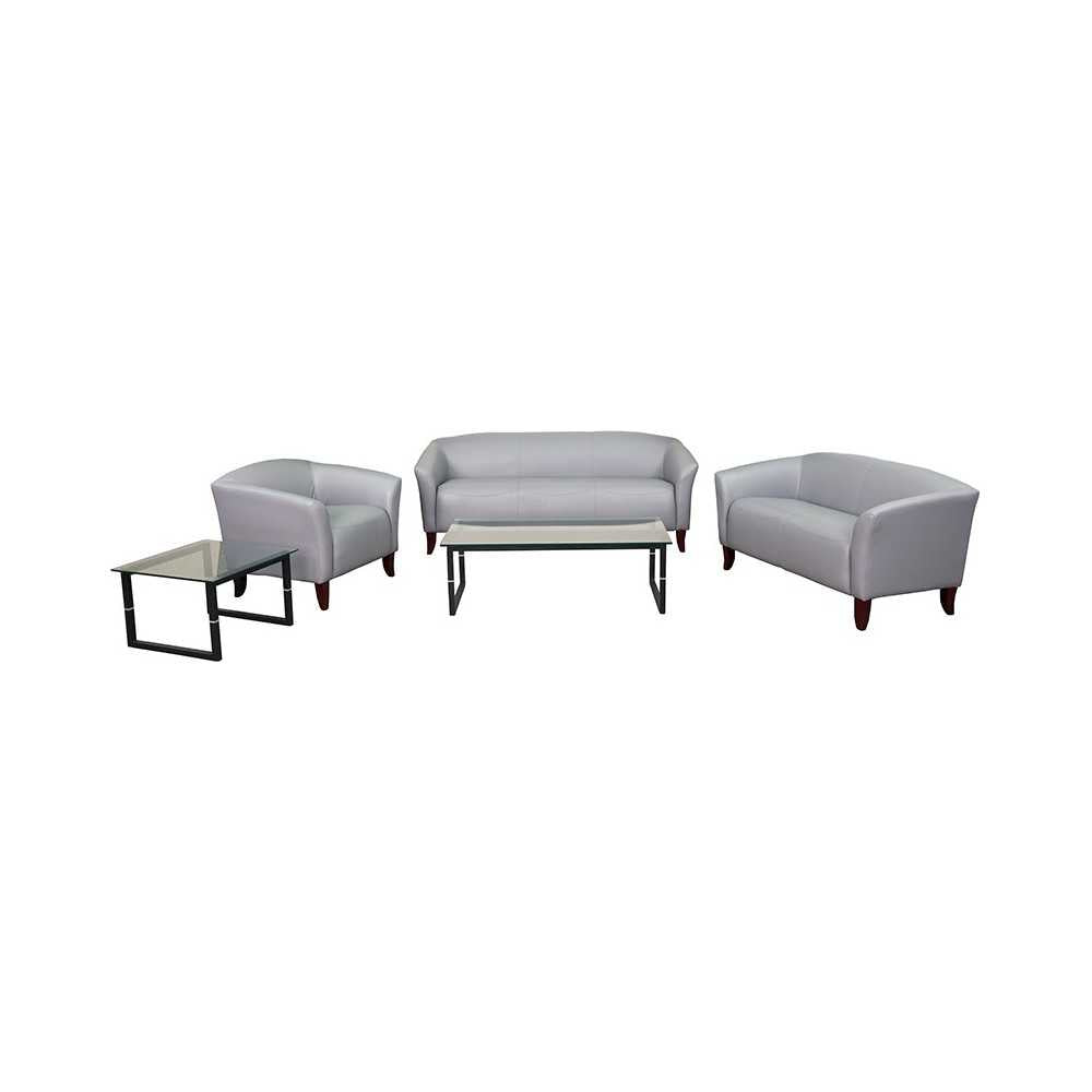 Reception Set in Gray LeatherSoft