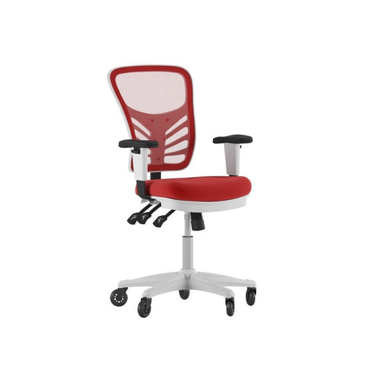 Red Chair with Roller Wheels