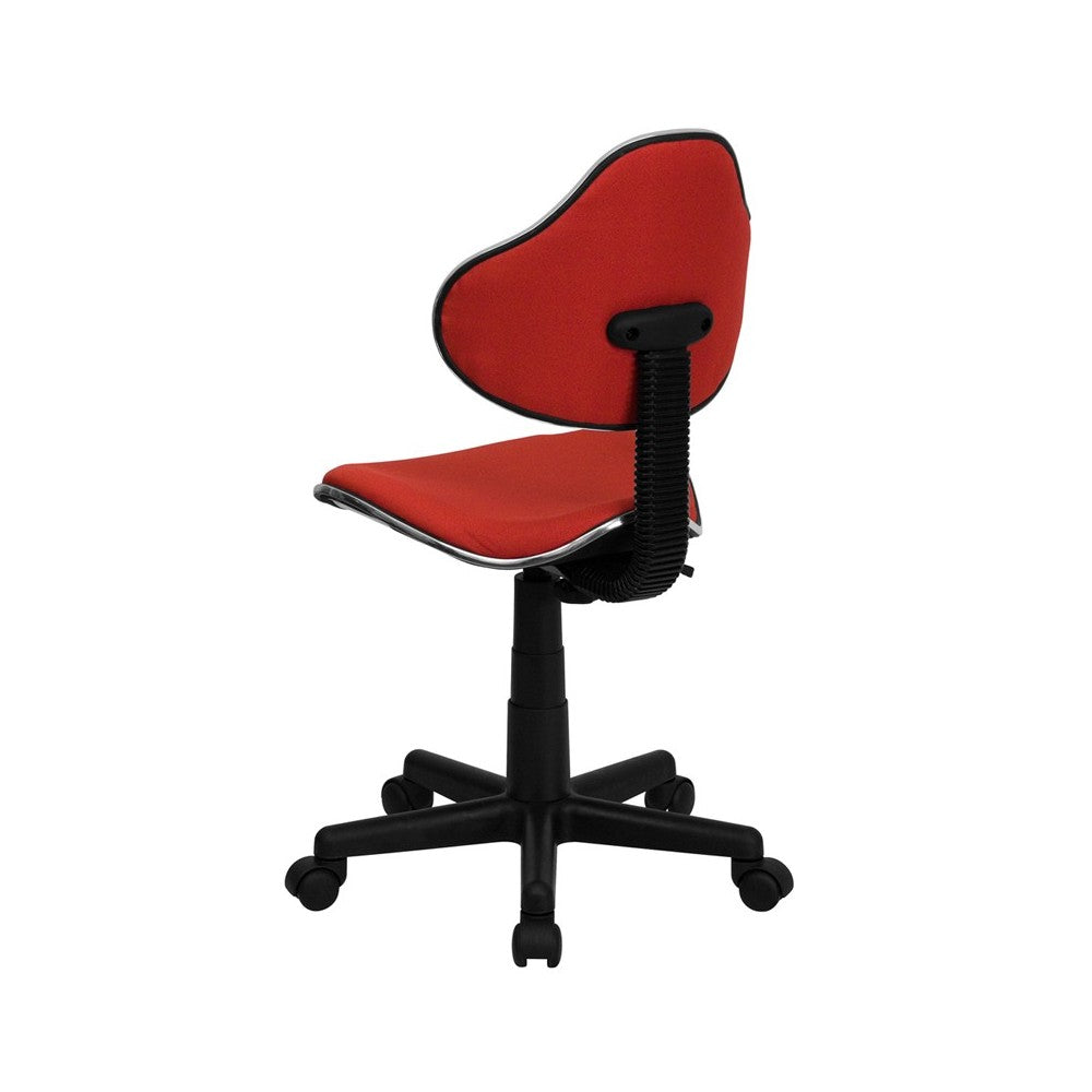 Red Fabric Swivel Ergonomic Task Office Chair