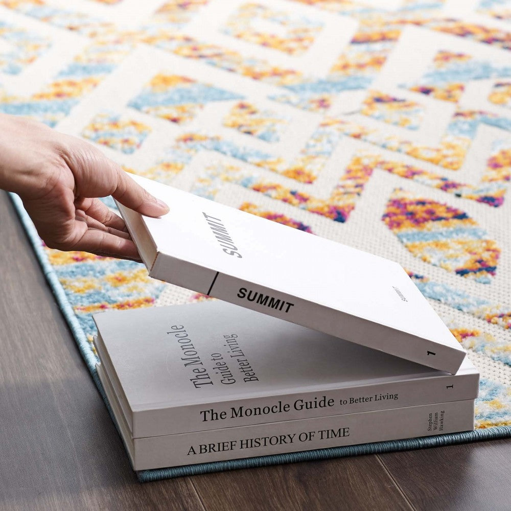 Reflect Tamako Diamond and Chevron Moroccan Trellis 8x10 Indoor / Outdoor Area Rug, Multicolored