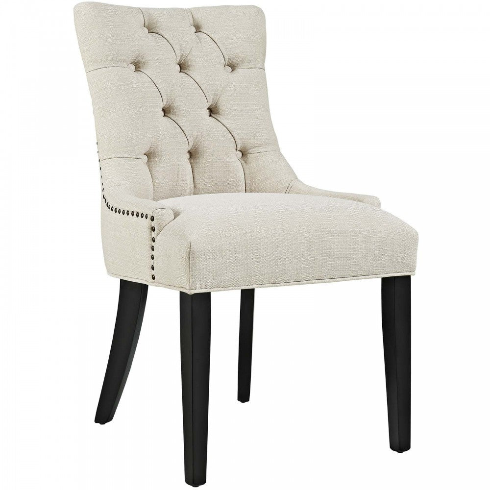 Regent Dining Side Chair Fabric Set of 2, Beige