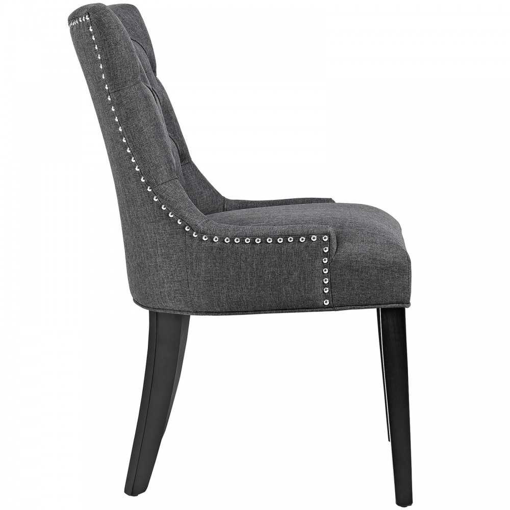 Regent Dining Side Chair Fabric Set of 2, Gray