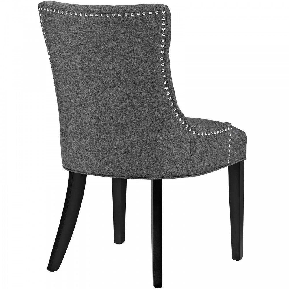 Regent Dining Side Chair Fabric Set of 2, Gray