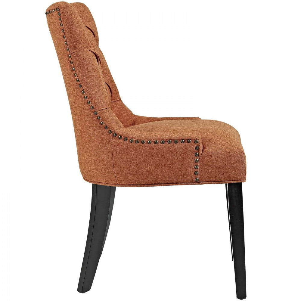 Regent Dining Side Chair Fabric Set of 2, Orange