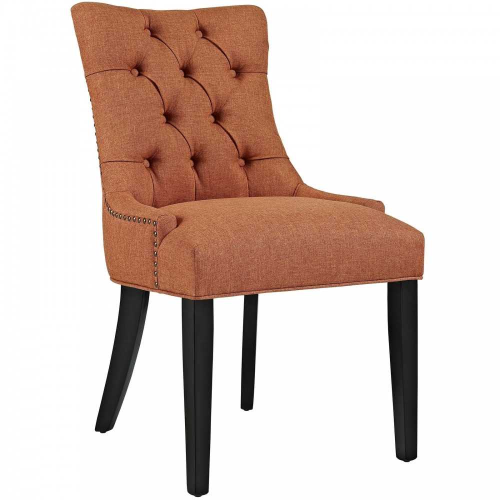 Regent Dining Side Chair Fabric Set of 2, Orange