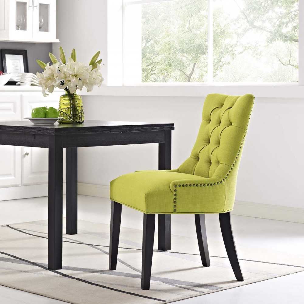 Regent Tufted Fabric Dining Side Chair, Wheatgrass