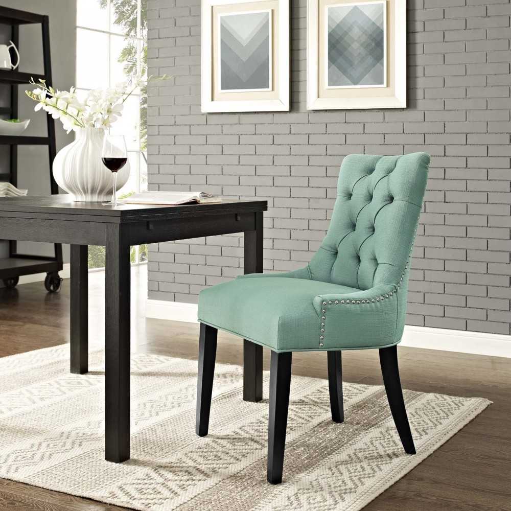 Regent Tufted Fabric Dining Side Chair, Laguna