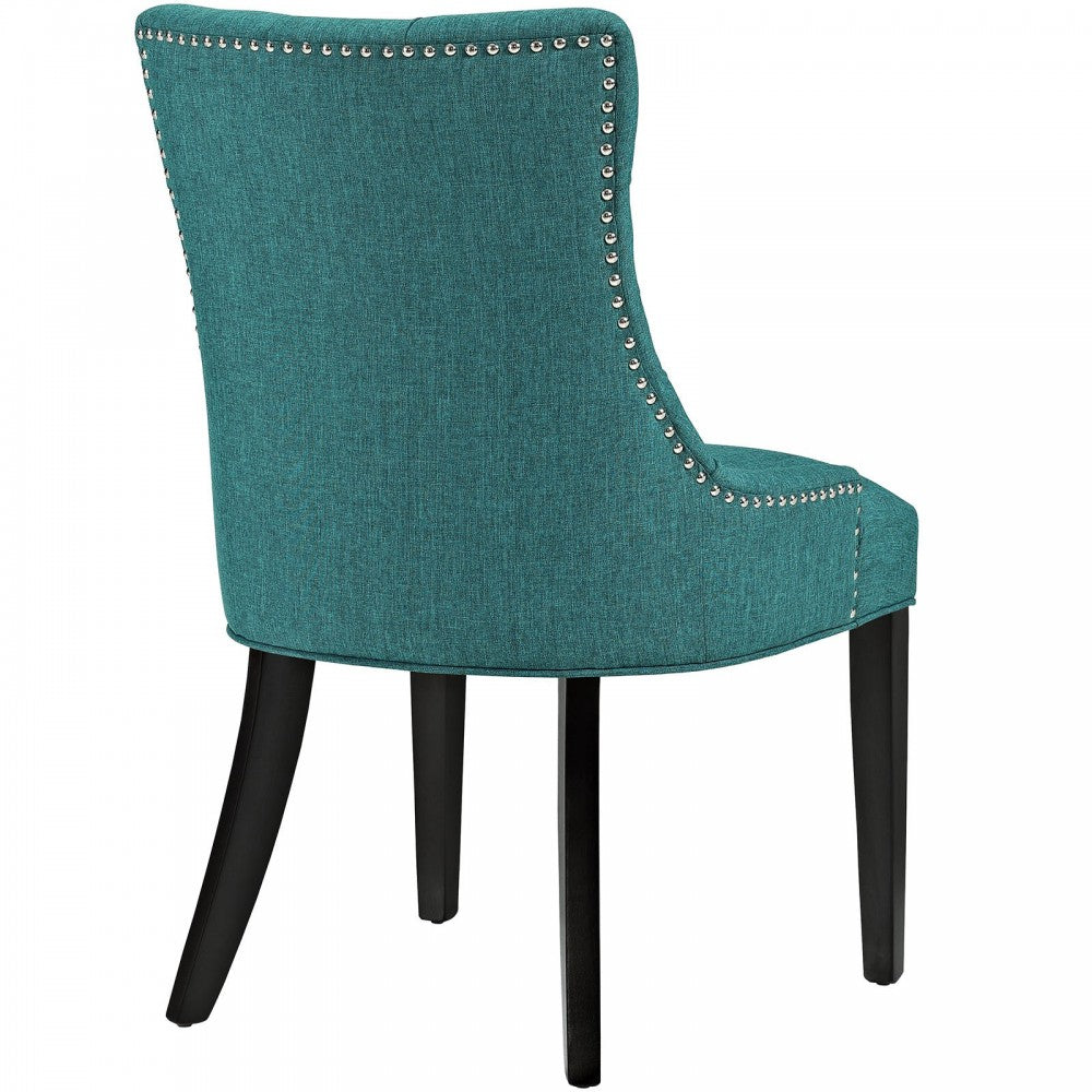 Regent Tufted Fabric Dining Side Chair, Teal