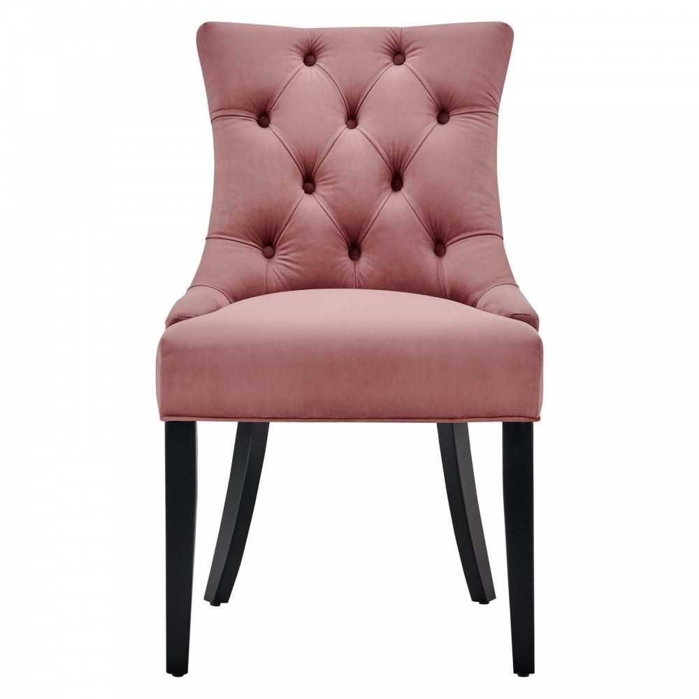 Regent Tufted Performance Velvet Dining Side Chairs - Set of 2, Dusty Rose