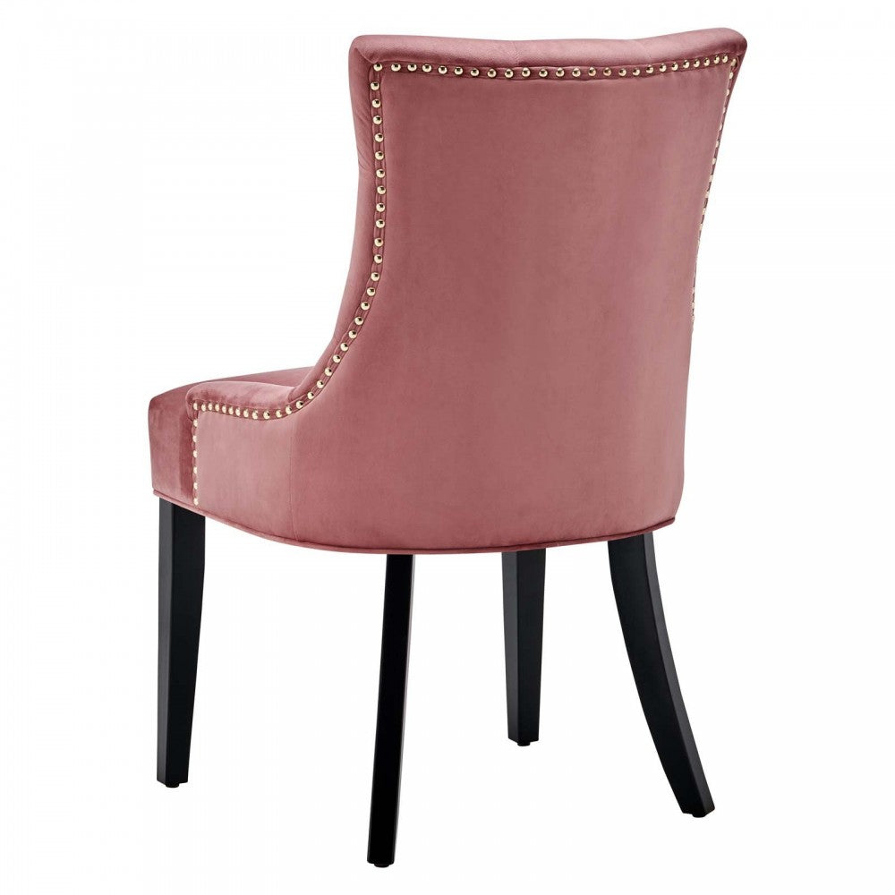 Regent Tufted Performance Velvet Dining Side Chairs - Set of 2, Dusty Rose