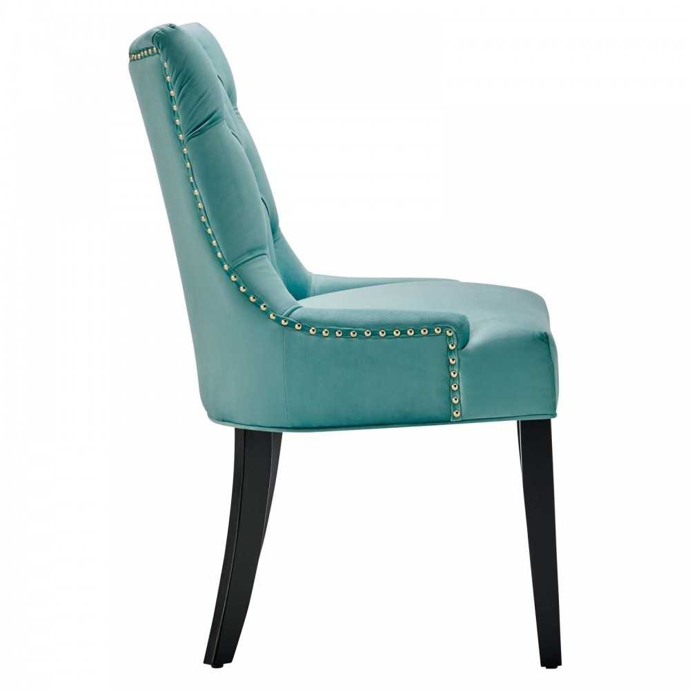 Regent Tufted Performance Velvet Dining Side Chairs - Set of 2, Mint