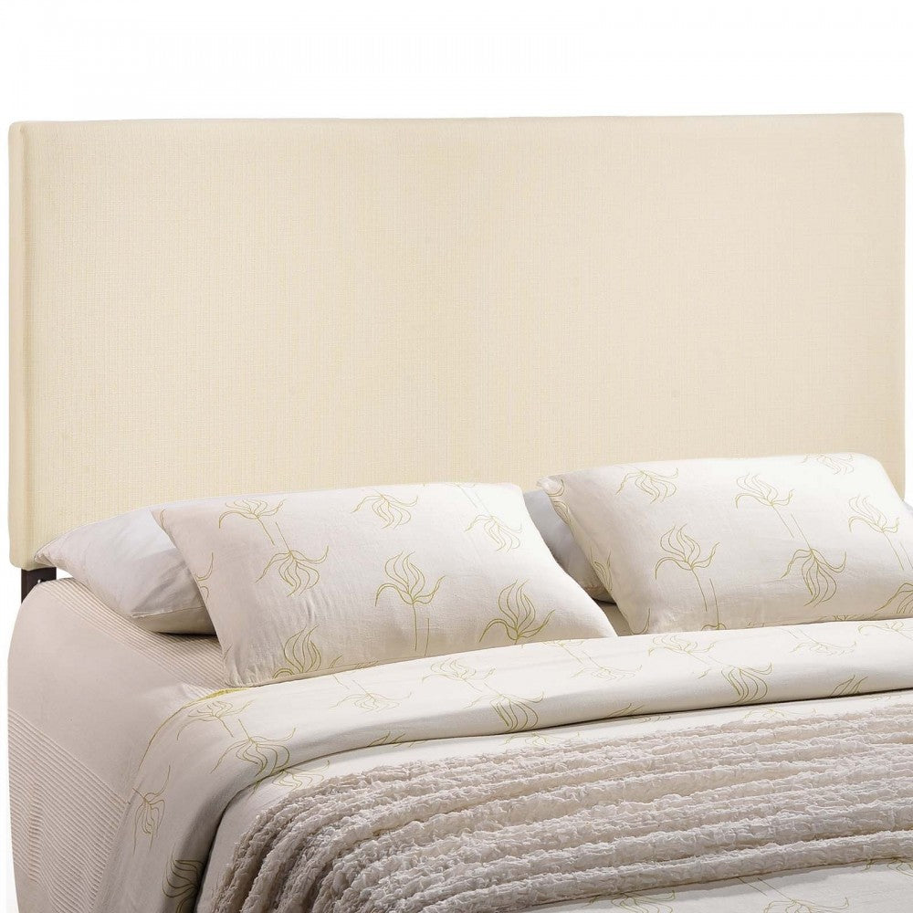 Region King Upholstered Fabric Headboard, Ivory
