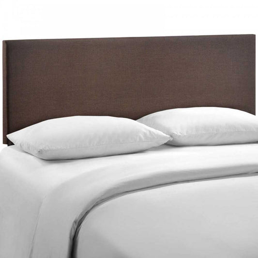 Region Queen Upholstered Headboard, Dark Brown