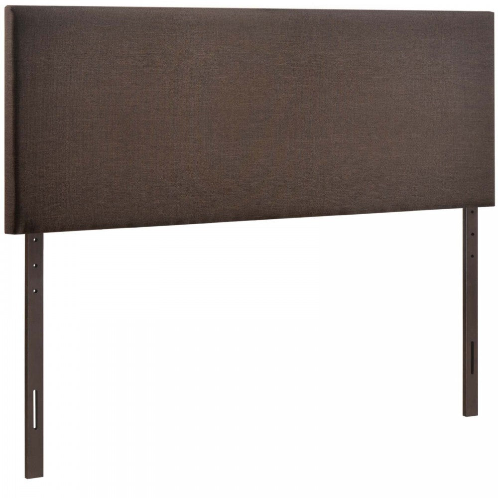 Region Queen Upholstered Headboard, Dark Brown