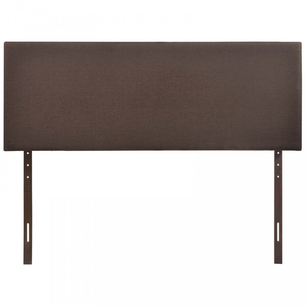 Region Queen Upholstered Headboard, Dark Brown