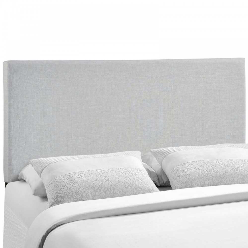 Region Queen Upholstered Headboard, Sky Gray