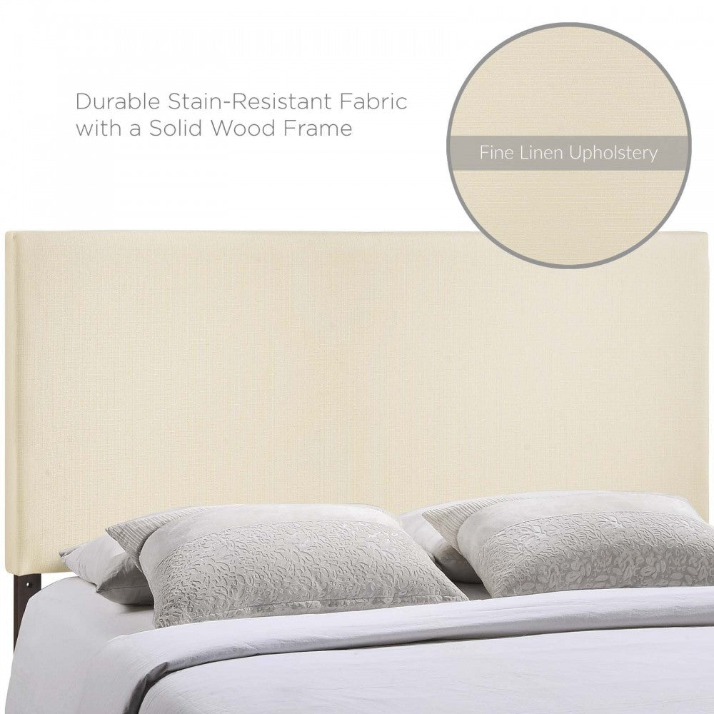 Region Queen Upholstered Headboard, Ivory