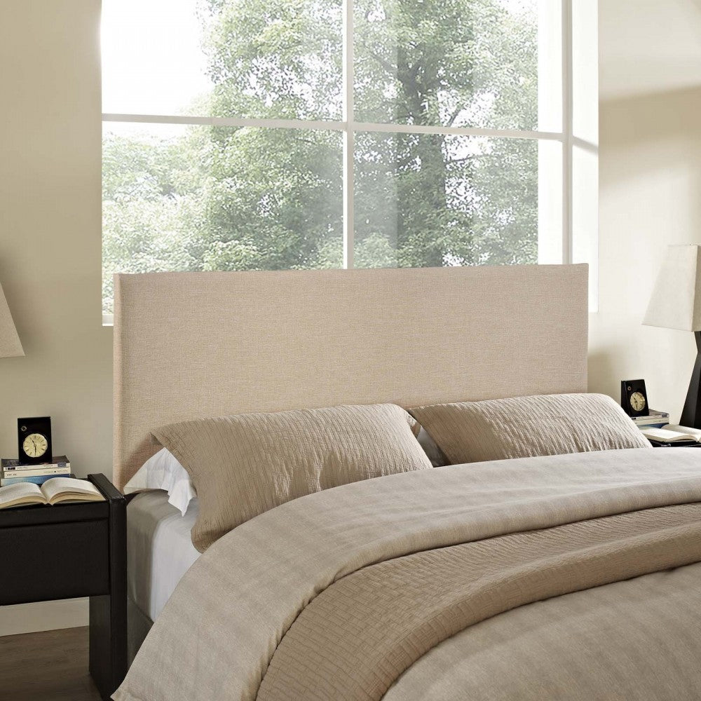 Region Queen Upholstered Headboard, Cafe