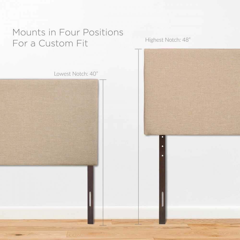 Region Queen Upholstered Headboard, Cafe
