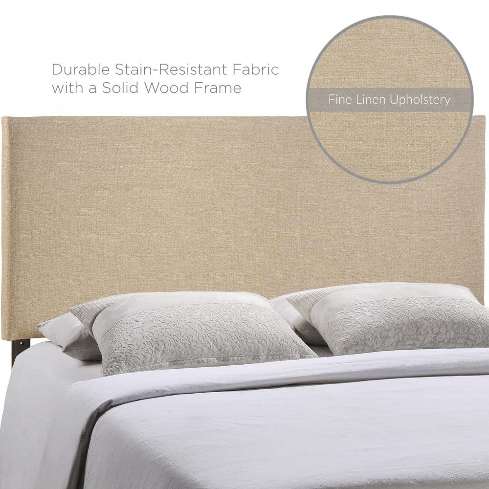 Region Queen Upholstered Headboard, Cafe