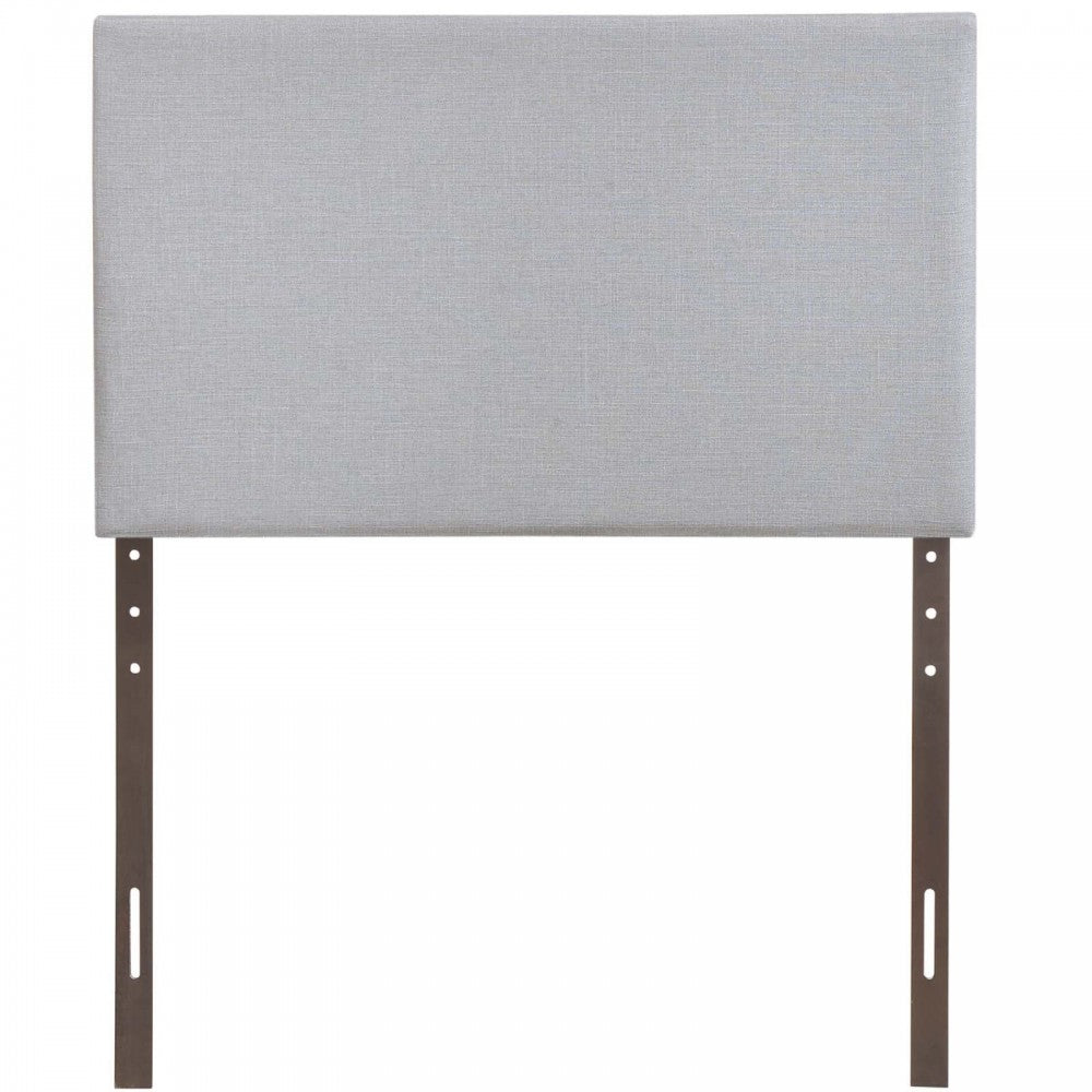 Region Twin Upholstered Fabric Headboard, Sky Gray
