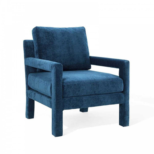 Rehearse Crushed Performance Velvet Armchair, Navy