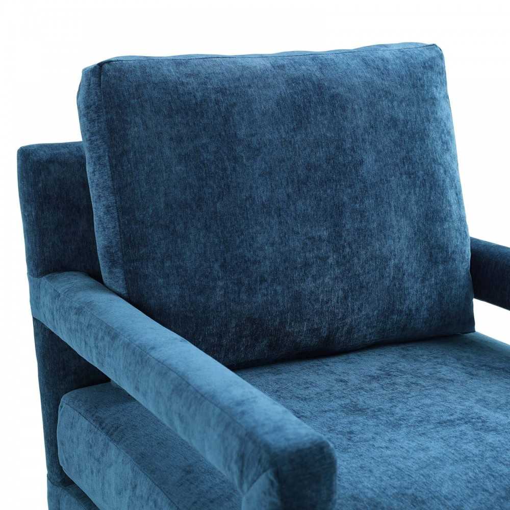 Rehearse Crushed Performance Velvet Armchair, Navy
