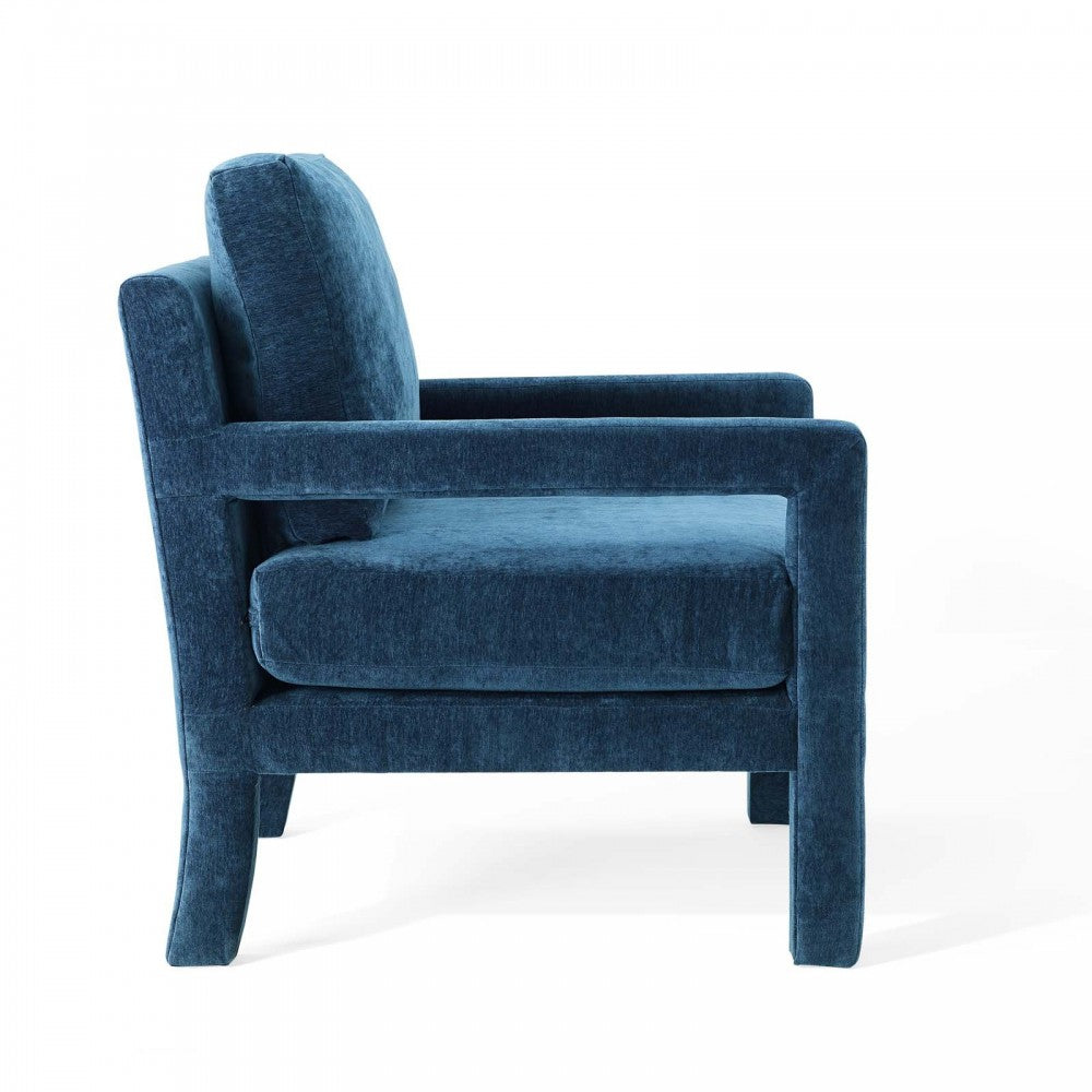Rehearse Crushed Performance Velvet Armchair, Navy