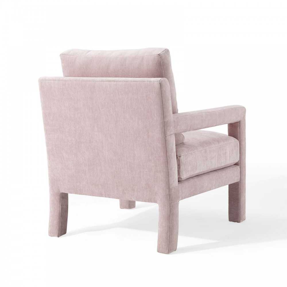 Rehearse Crushed Performance Velvet Armchair, Pink