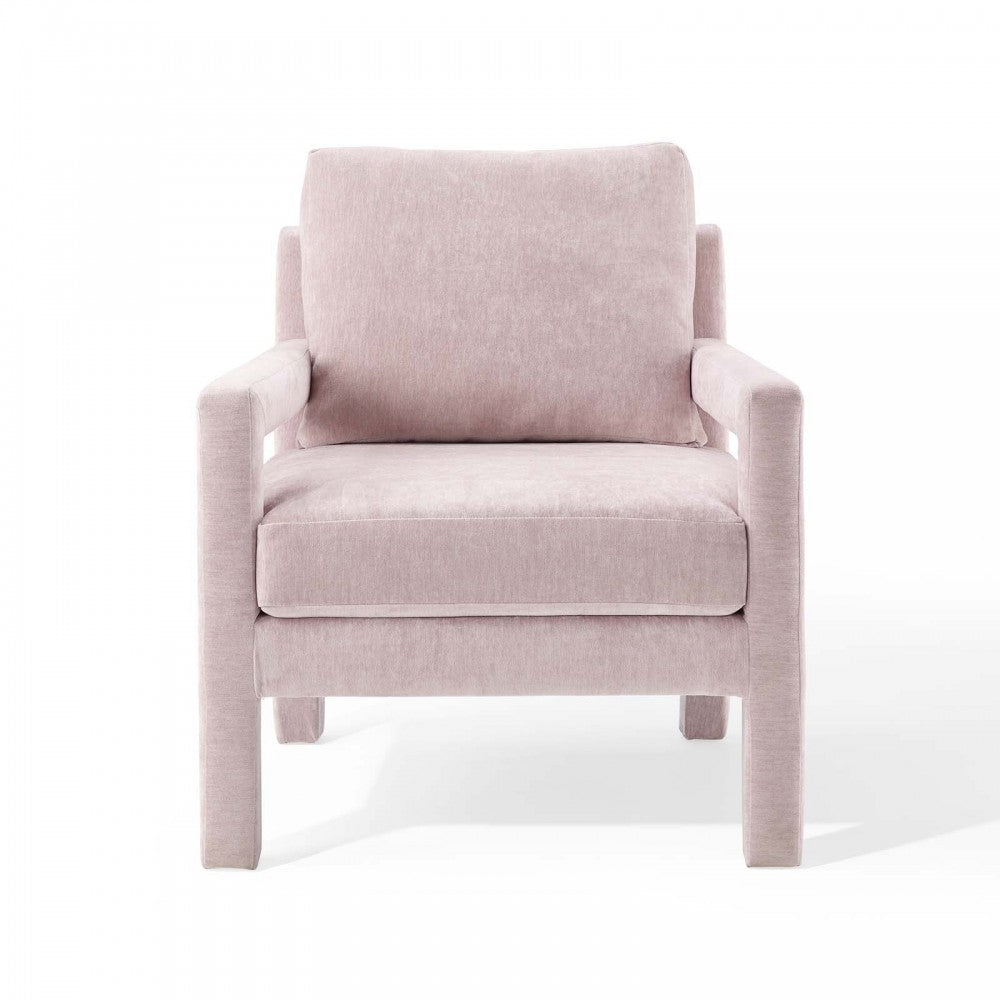 Rehearse Crushed Performance Velvet Armchair, Pink
