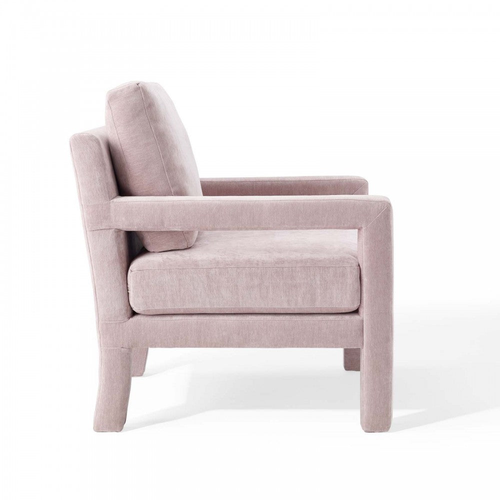 Rehearse Crushed Performance Velvet Armchair, Pink