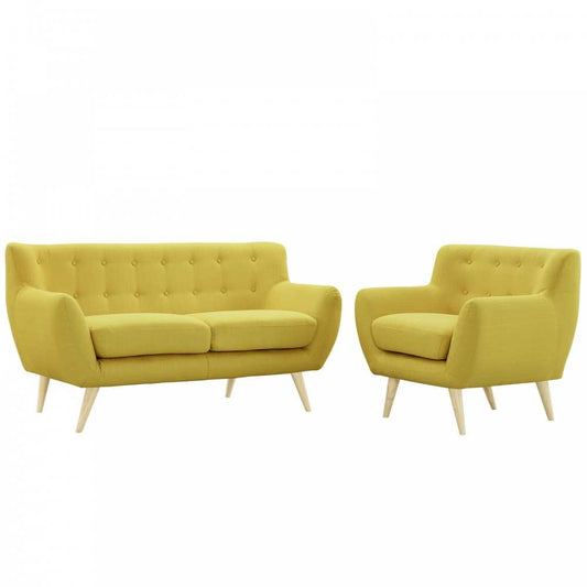 Remark 2 Piece Living Room Set, Sunny, EEI-1783-SUN-SET